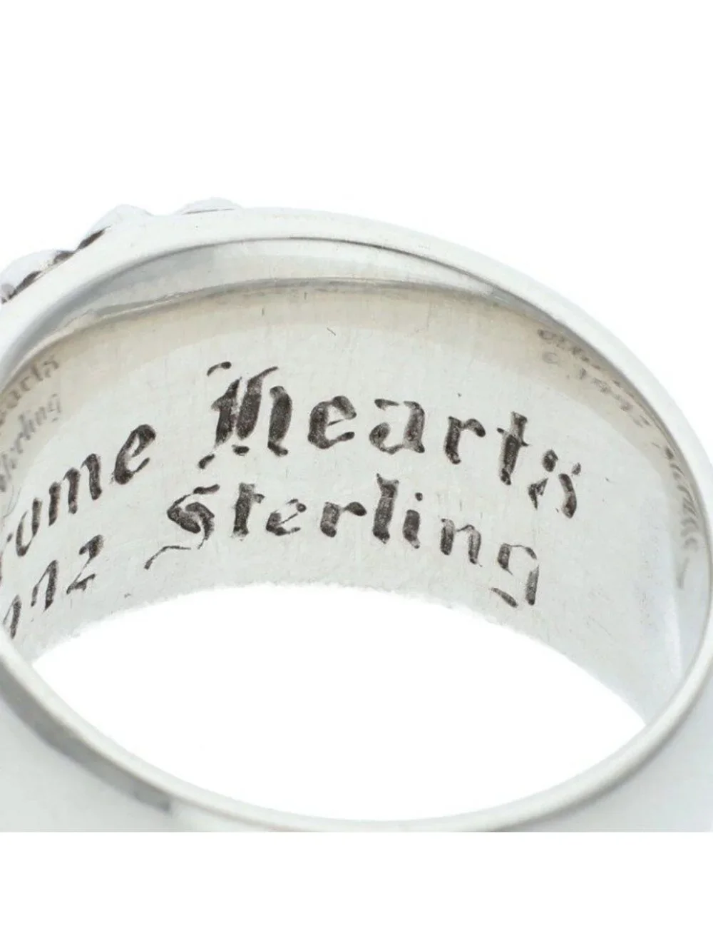 Chrome Hearts Flrl Crs Floral Cross Silver Ring